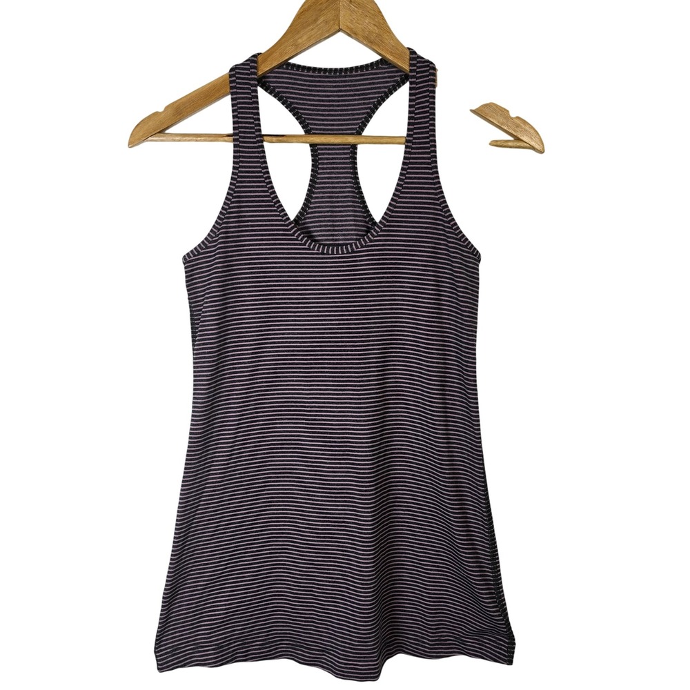 Lululemon Striped Racerback‎ Tank Top Athletic Workout Fitness Women